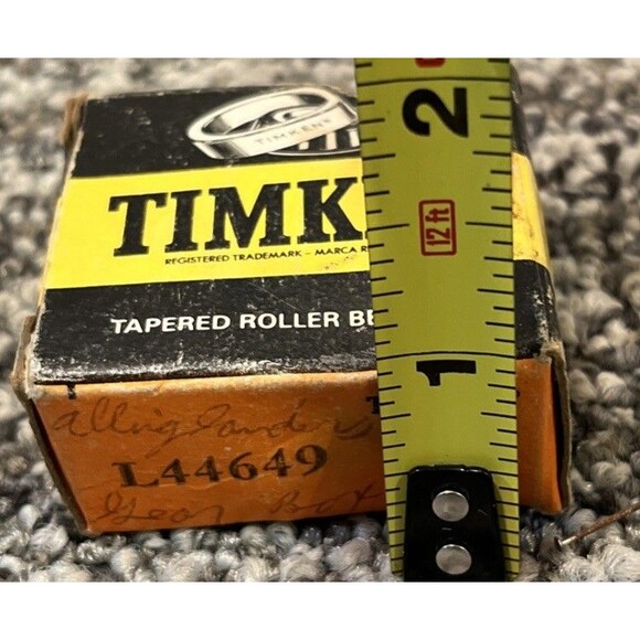 TIMKEN MODEL # L44649 TAPERED ROLLER BEARING THRUST BEARING MADE IN THE USA - Picture 9 of 9